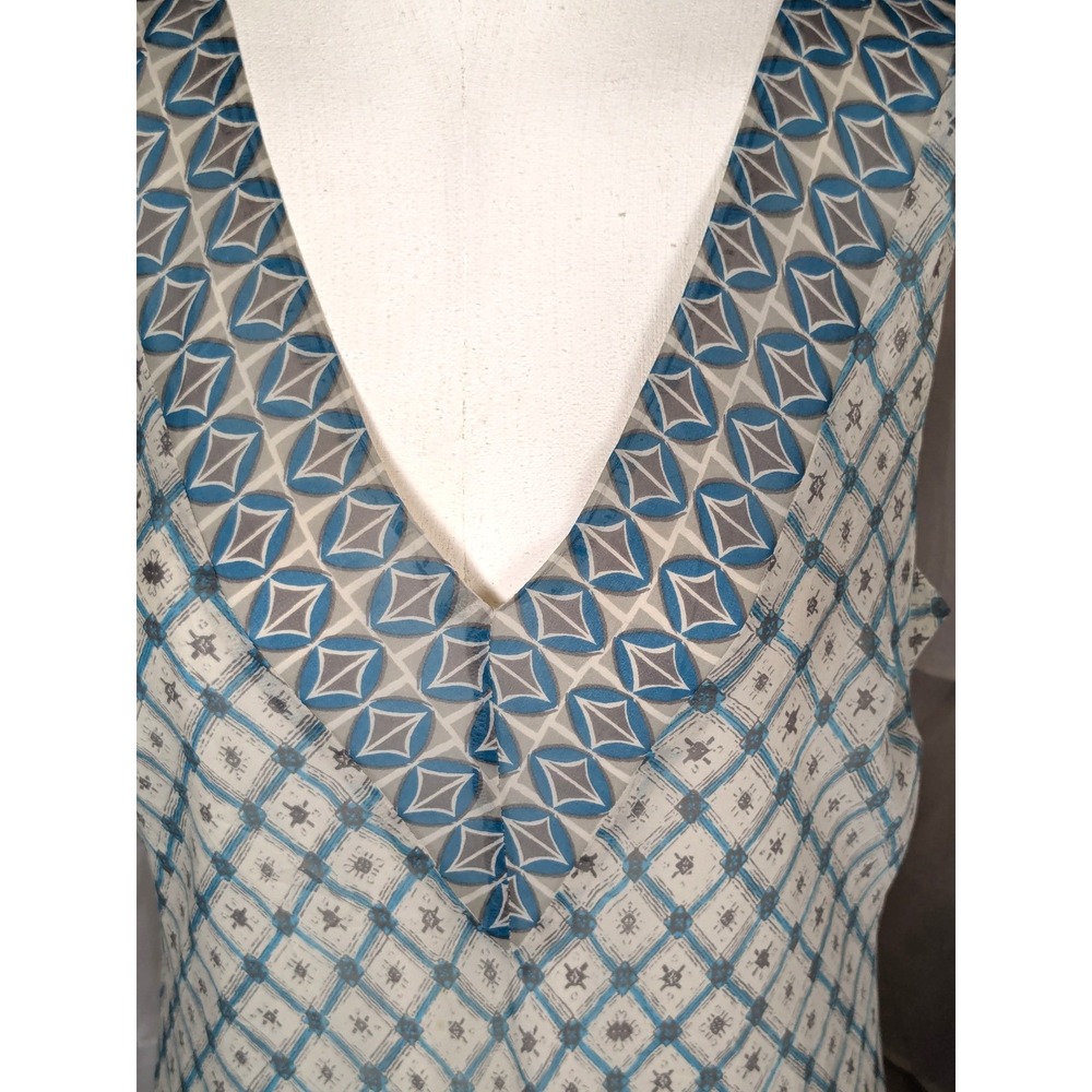 Sundance 100% Silk Sleeveless Handkerchief Hem Maxi Dress Size L - Picture 4 of 12